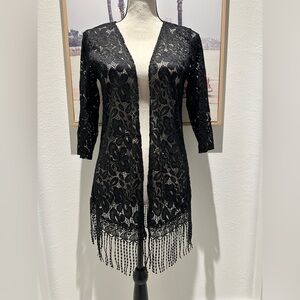 Elegant Moments Black Lace Cover-Up
